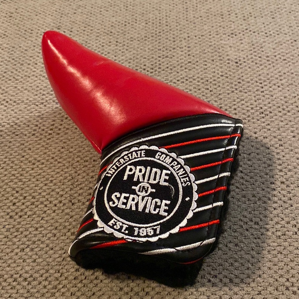 Interstate Power Systems Putter Headcover Mallet Style Red and Black
